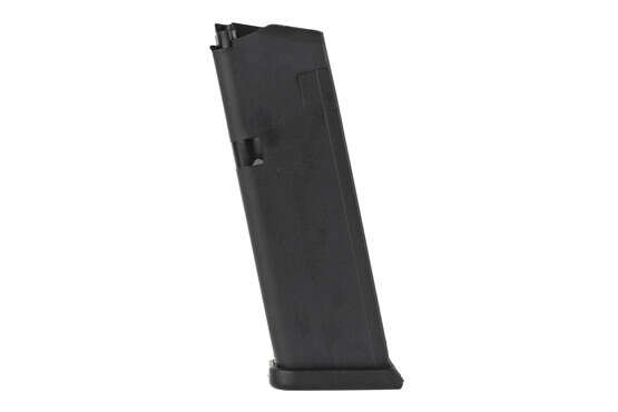 The Glock 19 magazine features a steel core and polymer shell